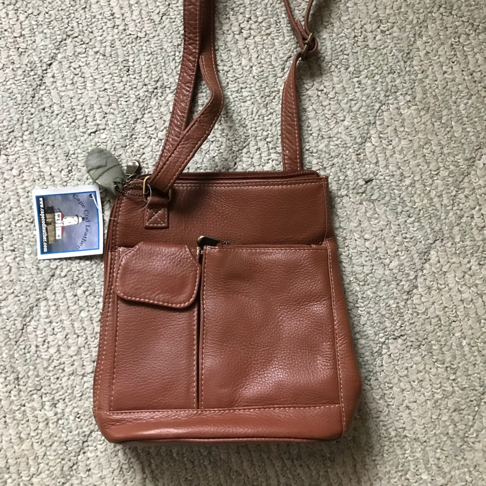 NWT Cape Cod Leather crossbody bag